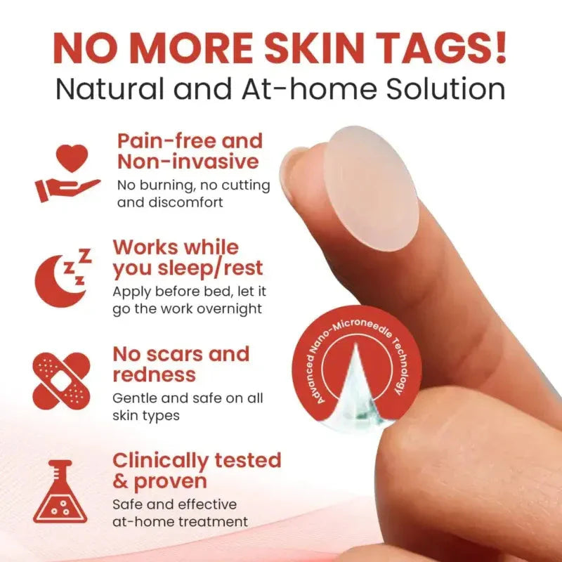 Kashio DermaSmooth Skin Tag Remover Patches – Fast-Acting, Painless & Natural Formula for Clear, Smooth Skin